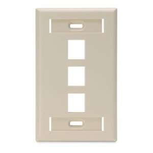   QuickPort Field Configurable Wallplate w/ Labels, Ivory Electronics
