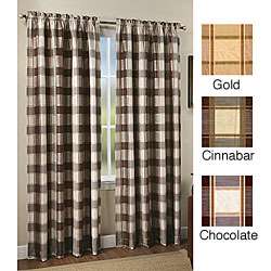 Brockport 84 inch Plaid Window Curtain Panel  Overstock