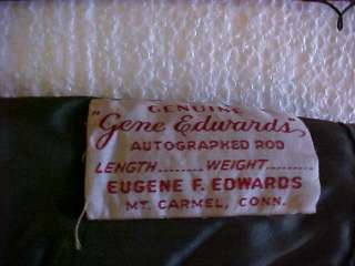   FRESH! Gene Edwards Vintage Split Bamboo Fly Rod w/Case 7.5  