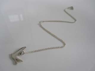 Tiffany & Co. Sterling Silver Bird Dove Goose Charm Pendant Necklace 