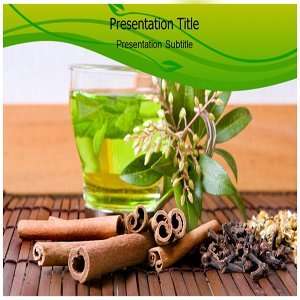 Natural Herbal Tea Powerpoint Template   Natural Herbal Tea Powerpoint 