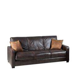   Convert a Couch Brown Renu Leather Futon Sofa Sleeper  