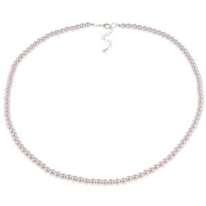  Crystale Pink Faux Pearl 26 inch Necklace: Jewelry