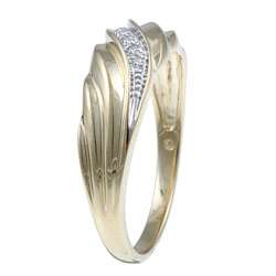 Mens 10k Yellow Gold Diamond Accent Wedding Ring  Overstock