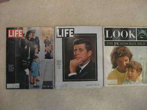 LIFE / LOOK MAGAZINES (3) J.F.K. ASSASINATION 1963 1964  