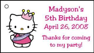 Personalized HELLO KITTY Birthday Favor Tags  