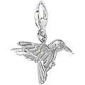 Sterling Silver Small Hummingbird Charm  Overstock