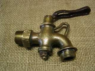 Vintage Brass Nozzle Faucet > Antique Old Spigot Hose  