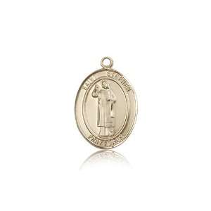 14kt Gold St. Saint Stephen the Martyr Medal 3/4 x 1/2 Inches 8104KT 