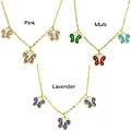14k Gold Overlay Childrens Enamel Butterfly Necklace Today 
