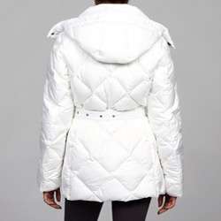 Burberry Womens White Diamond Quilted Coat  Overstock