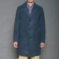 Cloth Logic Mens Navy Long Wool blend Jacket  Overstock