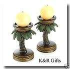 CANDLE HOLDERS Coconut Tree Tropical