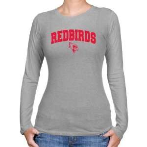  Illinois State Redbirds Ladies Ash Logo Arch Long Sleeve 
