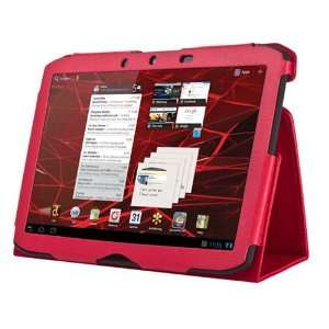  CE Compass Red Folio PU Leather Cover Case Stand For 
