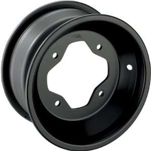 AMS Rolled Lip Spun Aluminum Wheel   10x5   3+2 Offset   4/156   Black 