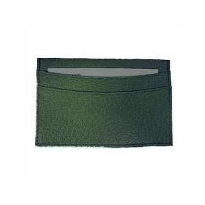   : Forest Green Goat Leather Slim Business Card Case: Office Products
