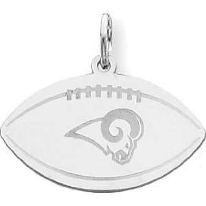    Sterling Silver NFL St. Louis Rams Logo Football Charm Jewelry