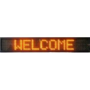   Outdoor Ultra Amber LED Programmable Sign  6x38 inch