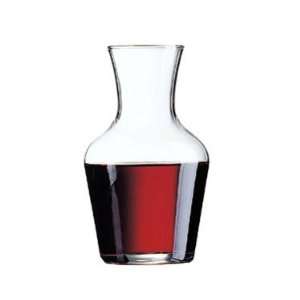 Non Tempered 1/2 Liter Luminarc Glass Wine Carafe   6 1/2 High 