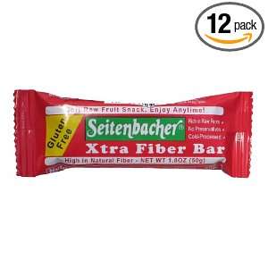 Seitenbacher Gluten Fee Xtra Fiber Bar, Soft Raw Fruit Snack, 1.8 