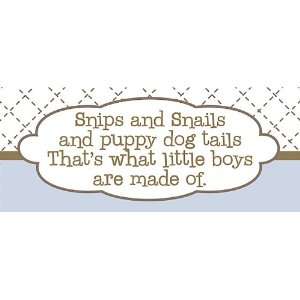   Snips and Snails and Puppy Dog Tails Canvas Reproduction: Pet Supplies