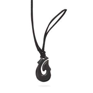   Suede Necklace with Black Horn Pendant West Coast Jewelry Jewelry