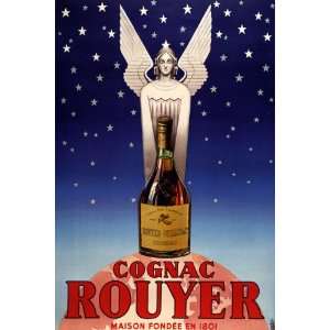  COGNAC ROUYER DRINK MAISON 1801 VINTAGE POSTER CANVAS 