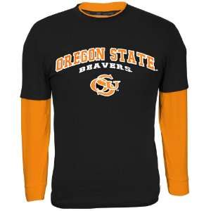  Oregon State Beavers Youth Black Double Layer T shirt 