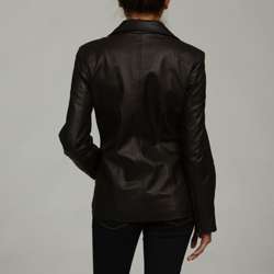 IZOD Womens New Zealand Lamb Leather Jacket  