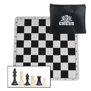  We Games Compact Tournament Chess Set with Black Silicone 