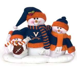  Virginia Cavaliers Decorative Tabletop Snowman Family 