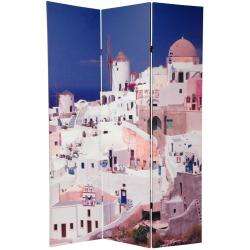   Double sided Santorini Greece Room Divider (China)  Overstock