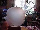 Rare HUGE 19THc OIL LAMP CHIMNEY SHADE FROSTED PETICOAT