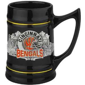  Cincinnati Bengals 22oz Black Ceramic Stein Sports 