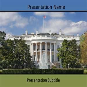   White House Powerpoint Templates   Powerpoint Template on White House