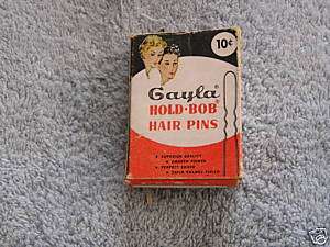 Vintage Art Deco Gayla Hold Bob Hair Pins Box  