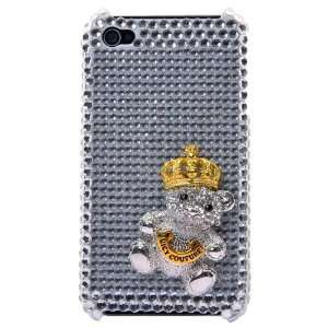  Luxurious Cute Bear Pattern Diamond Case for iPhone 4 