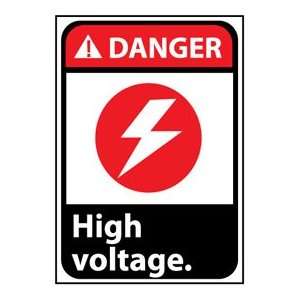 Danger Sign 14x10 Aluminum   High Voltage:  Industrial 