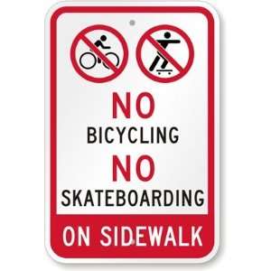  No Skateboarding, Bicycle Riding On Sidewalk (with Graphic) High 