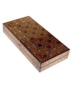 Handcrafted Inlaid Mosaic Backgammon Table (Lebanon)  