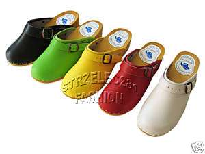 HAND MADE CLOGS LEATHER *ALL SIZE AND COLOUR VARIATIONS  
