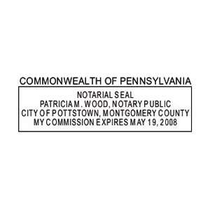  Pennsylvania Pre Ink Notary Stamp: Office Products