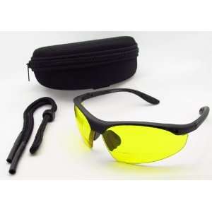 Bifocal 2.50 Yellow Sunglasses Polycarbonate Half Frame Sunglass with 