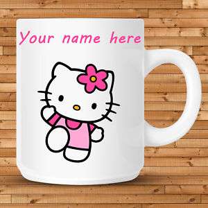 HELLO KITTY PERSONALISED MUG CUP GIFT NAME PRINTED  