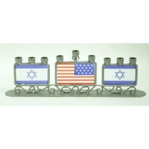  American & Israeli Flag Menorah Ap243 Menorah 