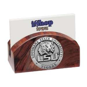  LSU Tigers Ironwood Business Card Holder: Sports 