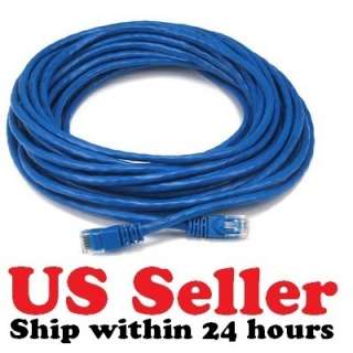 50 FT CAT5 CAT5E RJ45 LAN Network Ethernet Cable Cord (Blue) For PC 