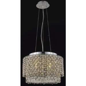  Moda 4 Light Large Round Pendant in Chrome Crystal Color 