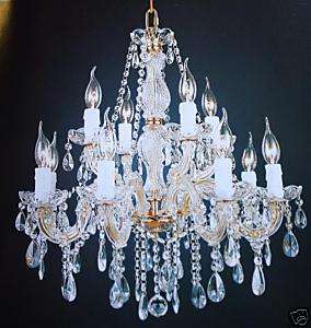 12 LIGHT CRYSTAL CHANDELIER MULTI COLORS AVAILABLE  